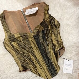 Miaou Women's Green and Khaki Corset